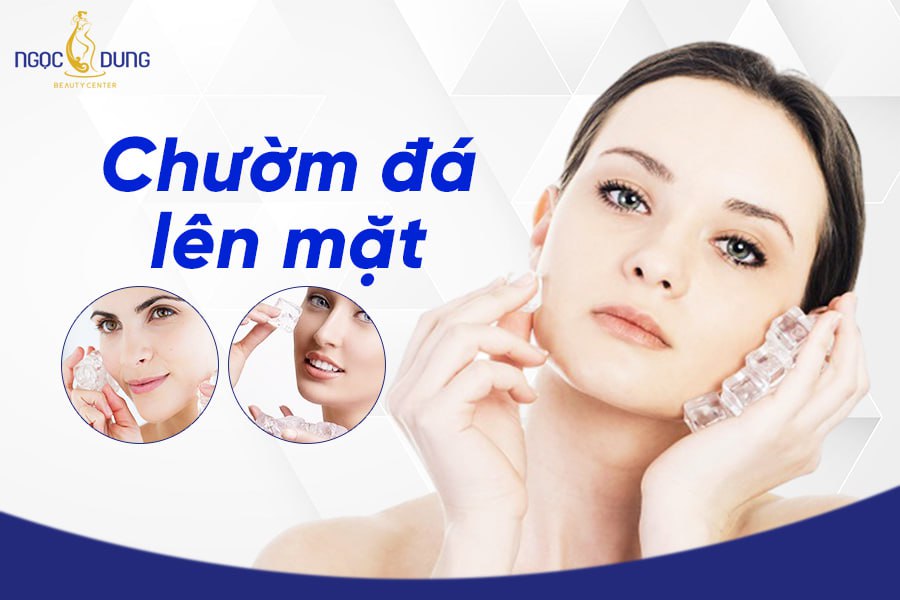 chườm đá lên mặt